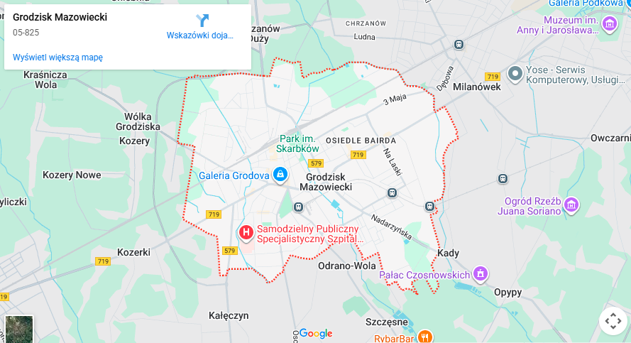 Warsztaty dla dzieci Grodzisk Mazowiecki mapa