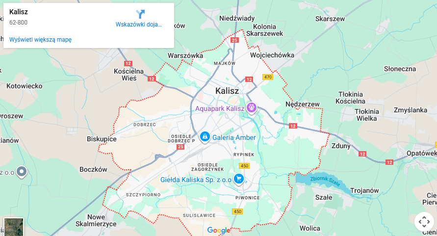 Warsztaty dla dzieci Kalisz mapa