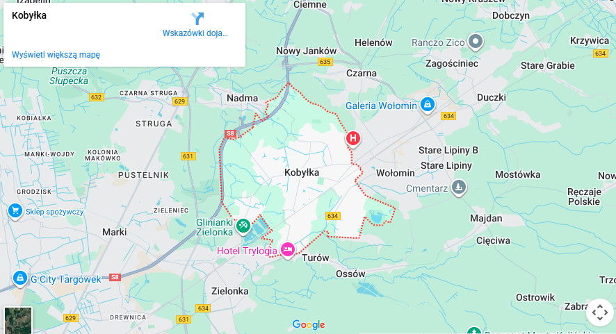 Warsztaty dla dzieci Kobyłka mapa