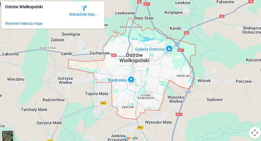 Warsztaty dla dzieci Ostrów Wielkopolski mapa