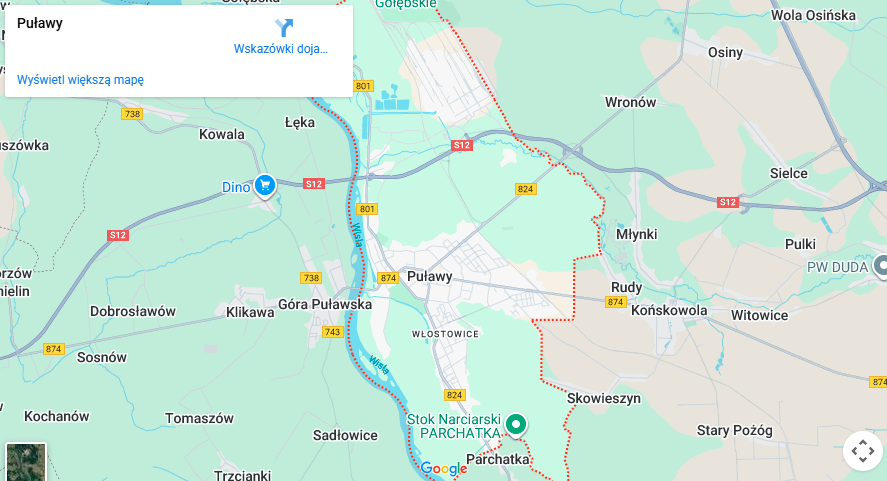 Warsztaty dla dzieci Puławy mapa