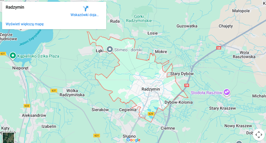 Warsztaty dla dzieci Radzymin mapa