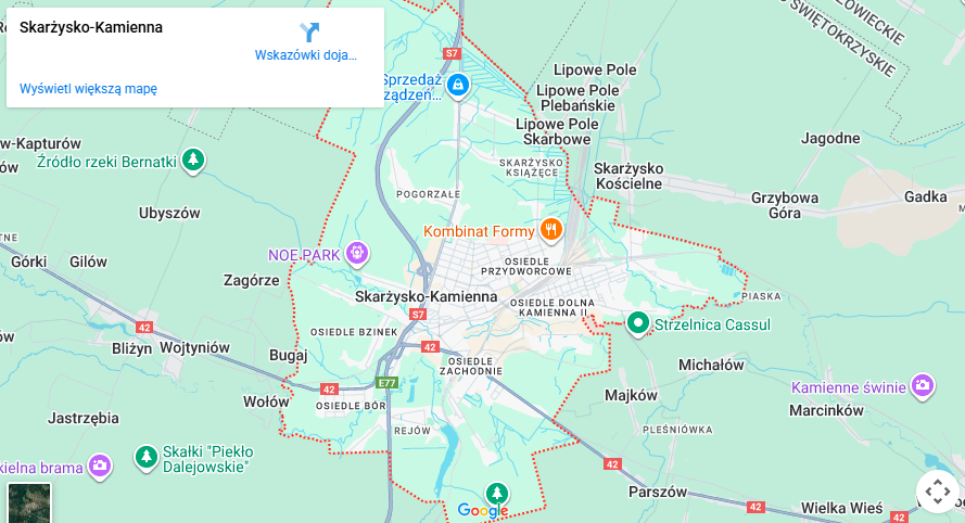 Warsztaty dla dzieci Skarżysko-Kamienna mapa