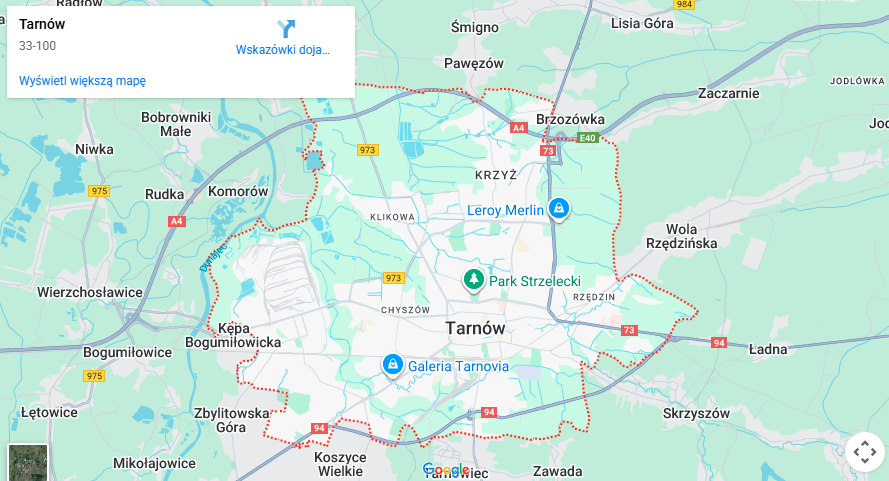 Warsztaty dla dzieci Tarnów mapa