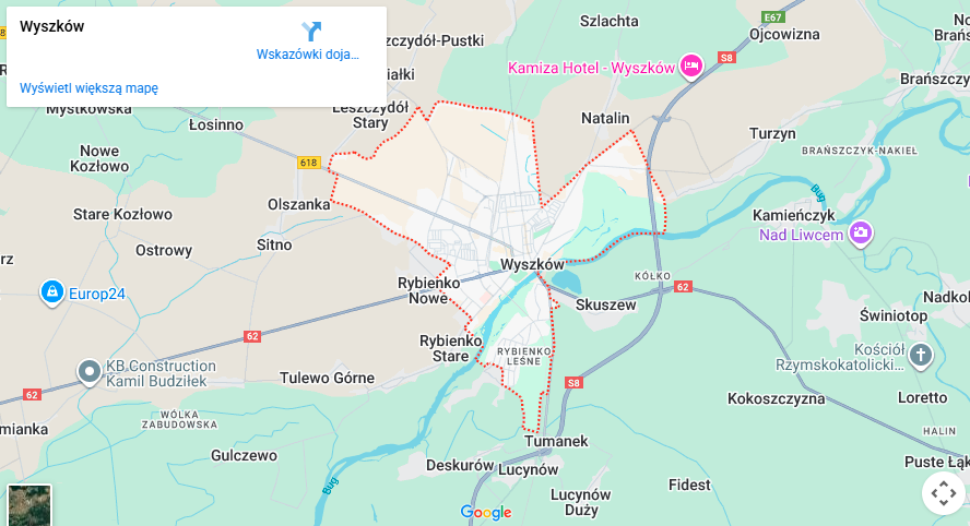 Warsztaty dla dzieci Wyszków mapa