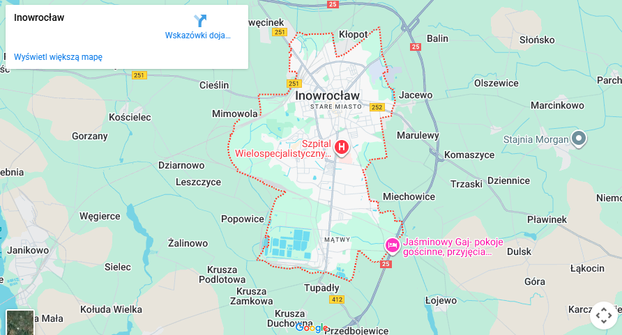 Warsztaty dla dzieci Inowrocław mapa