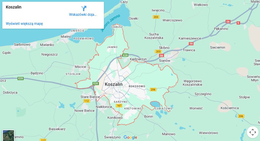 Warsztaty dla dzieci Koszalin mapa