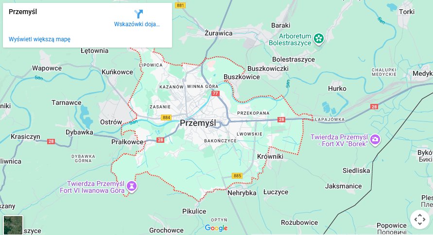Warsztaty dla dzieci Przemyśl mapa