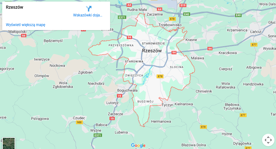 Warsztaty dla dzieci Rzeszów mapa