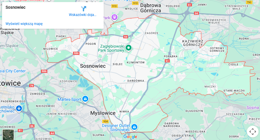 Warsztaty dla dzieci Sosnowiec mapa