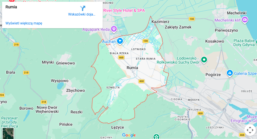 Warsztaty dla dzieci Rumia mapa