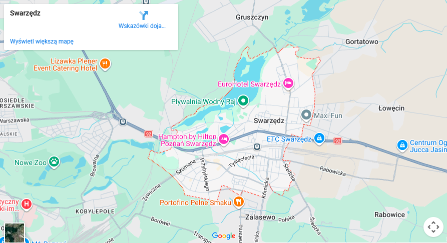 Warsztaty dla dzieci Swarzędz mapa