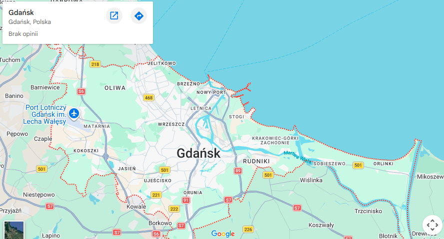 Warsztaty dla dzieci Gdańsk mapa