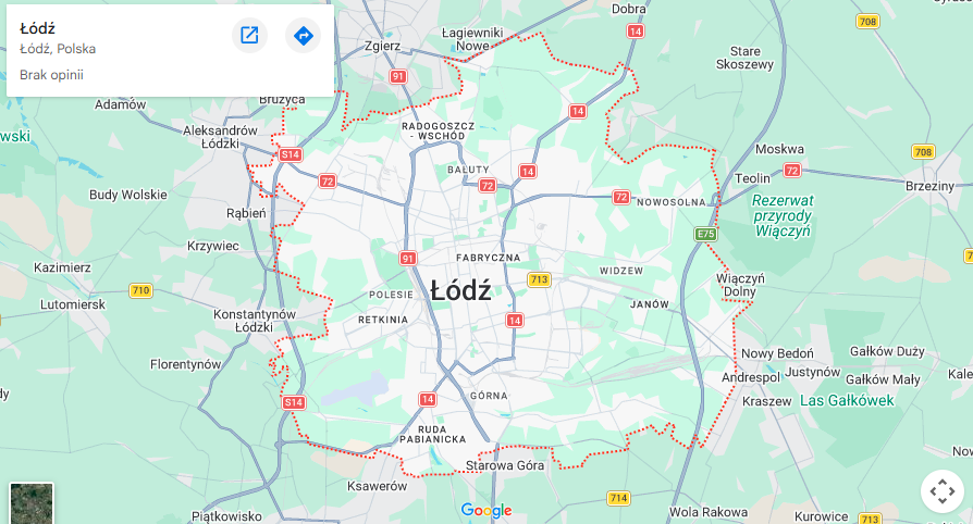 Warsztaty dla dzieci Łódź mapa