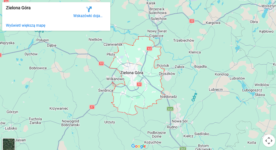 Warsztaty dla dzieci Zielona Góra mapa